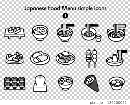 簡單圖示日本料理菜單 126200021