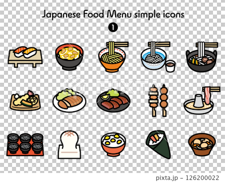 簡單圖示日本料理菜單 126200022