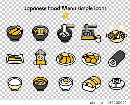 簡單圖示日本料理菜單 126200023
