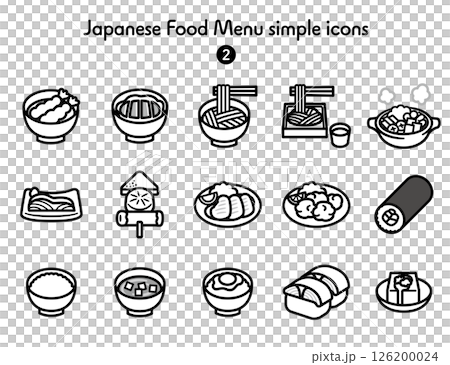 簡單圖示日本料理菜單 126200024