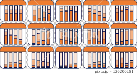 Bar graph graphic material illustration 126200181
