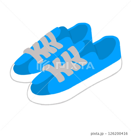 シンプルなスニーカーのイラスト 126200416