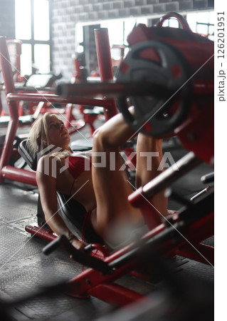 Empowered Women Training Hard in a Contemporary Gym for Strength and Fitness Success 126201951