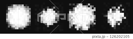 Pixelated Censorship Effects for Explicit Content Blocking and Media Anonymity. Vector Illustration. Pixelated Censorship Effects for Explicit Content Blocking and Media Anonymity. Vector Illustration. 126202105