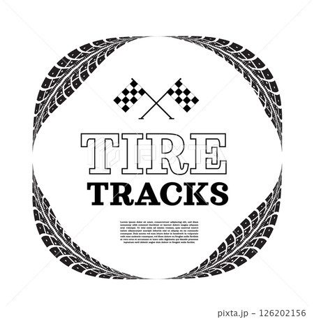 Tire tracks vector illustration Tire tracks vector illustration 126202156