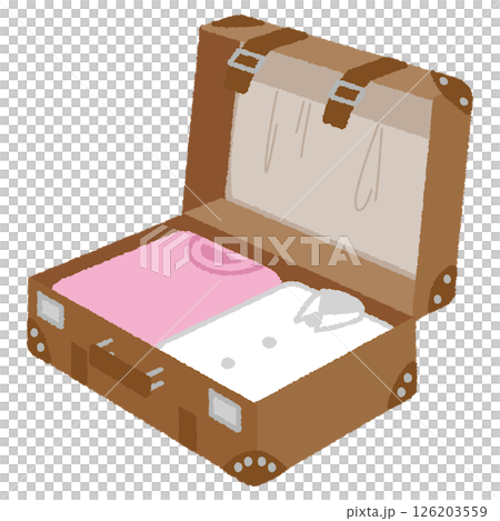 茶色のスーツケース 茶色のスーツケース 126203559