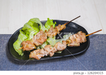 鶏ハラミの塩焼き 126204315