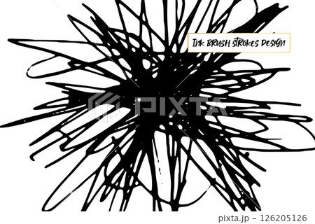 Ink brush strokes background. Grunge Brush strokes Background. Grunge texture Background. Abstract Black and white grunge texture. Vector brush stroke texture. Black ink, paint splatter. Ink brush strokes background. Grunge Brush strokes Background. Grunge texture Background. Abstract Black and white grunge texture. Vector brush stroke texture. Black ink, paint splatter. 126205126