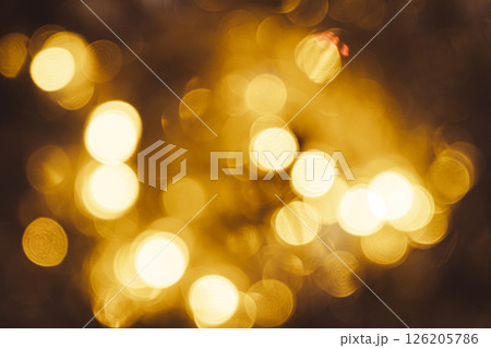 Golden Holiday Lights Blurred for Seasonal Sales 126205786