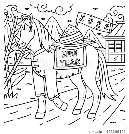 Year of the Horse 2026 with Sticky Rice Coloring  126206122