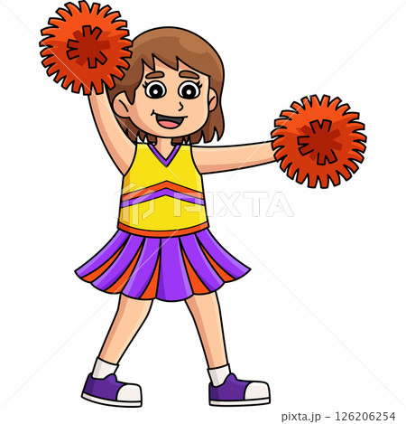 Female Cheerleader doing L Position Clipart Female Cheerleader doing L Position Clipart 126206254