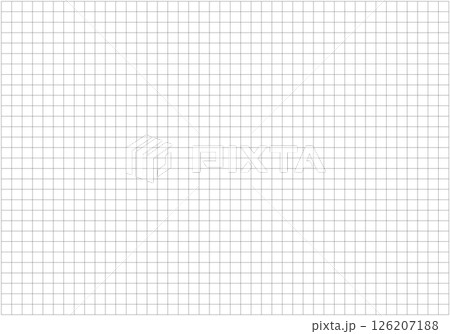 Grid black texture on white background. Wide squared black grid paper. Mathematics pattern. Notebook sheets blank. School and education backdrop. Template for typography to make notebooks production. 126207188