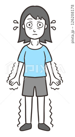 バセドウ病の症状が出ている女性 126208178