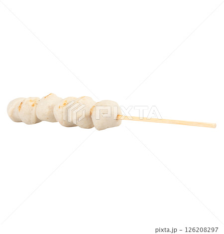 fish balls Grilled  isolated on white background fish balls Grilled  isolated on white background 126208297