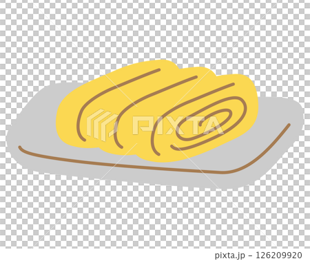Cute egg roll illustration Cute egg roll illustration 126209920