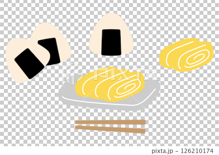 飯糰、玉子燒和筷子一套 飯糰、玉子燒和筷子一套 126210174