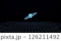 planet in space, 3d render, retro styled 126211492