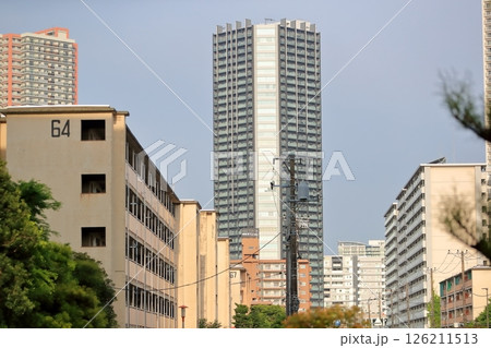 都営住宅団地とタワーマンション(東京都江東区) 都営住宅団地とタワーマンション(東京都江東区) 126211513