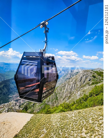 Lovćen Cable Car with Stunning Views of Kotor Bay, Montenegro Lovćen Cable Car with Stunning Views of Kotor Bay, Montenegro 126212181
