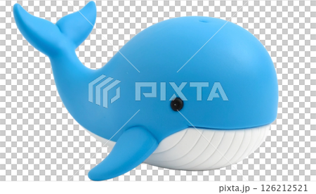 可愛的鯨魚黏土小雕像 126212521