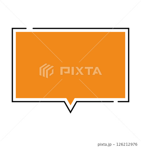 シンプルな吹き出しのイラスト 横長 四角 シンプルな吹き出しのイラスト 横長 四角 126212976