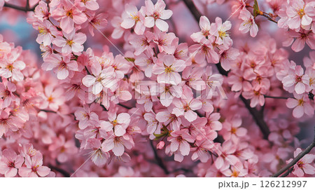 cherry blossoms details flowers centers texture 126212997