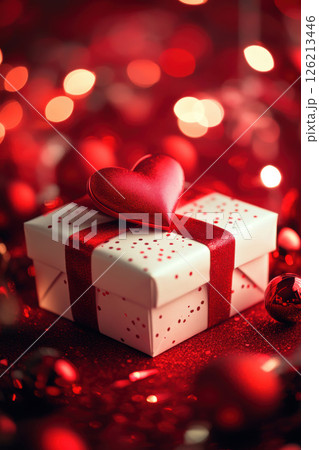 valentines day gift heart background box 126213446