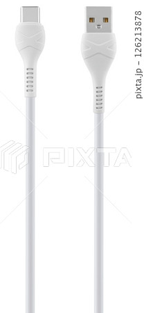 Flexible and durable cable with Type-C and USB connectors. 126213878