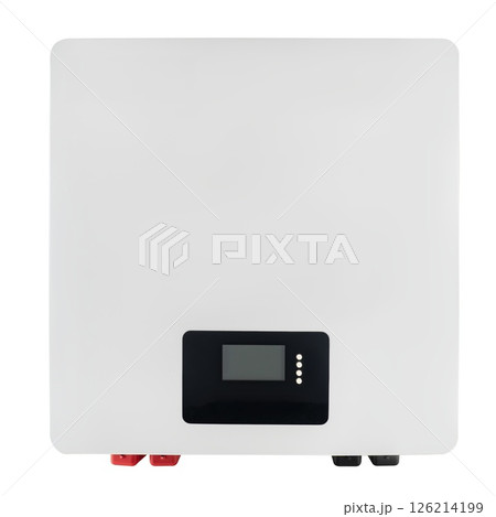 Modern battery for solar systems on a white background. Modern battery for solar systems on a white background. 126214199