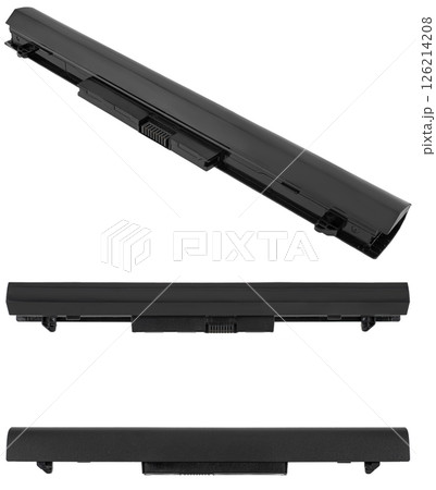 Laptop battery in insulation on white background. 126214208
