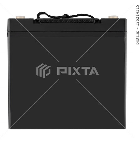 High-capacity gel battery in insulation on a white background. 126214315