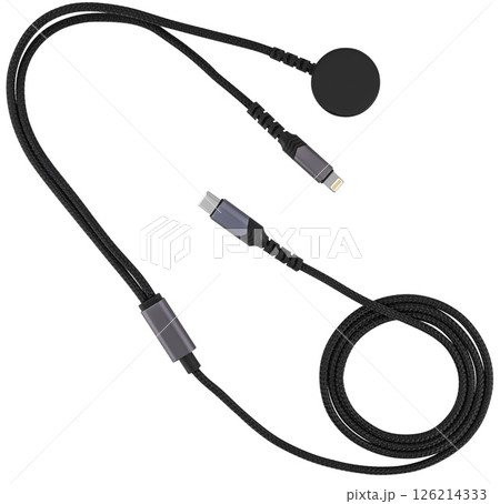 Charging cable with Lightning, Type-C and charging module. 126214333