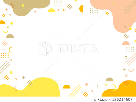 幾何学と不定形の背景素材 オレンジ、黄色 幾何学と不定形の背景素材 オレンジ、黄色 126214607