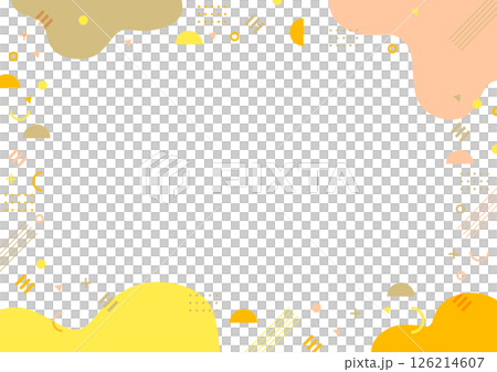 幾何学と不定形の背景素材 オレンジ、黄色 幾何学と不定形の背景素材 オレンジ、黄色 126214607