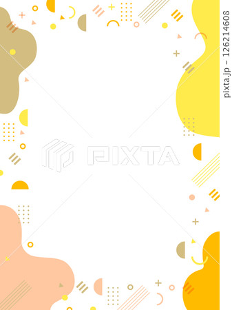 幾何学と不定形の背景素材 オレンジ、黄色 幾何学と不定形の背景素材 オレンジ、黄色 126214608