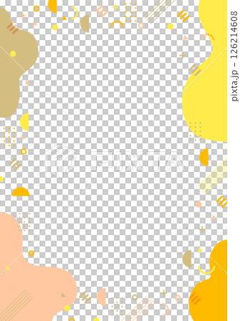 幾何学と不定形の背景素材 オレンジ、黄色 幾何学と不定形の背景素材 オレンジ、黄色 126214608