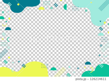 幾何学の背景パターン素材　グリーン 126214611