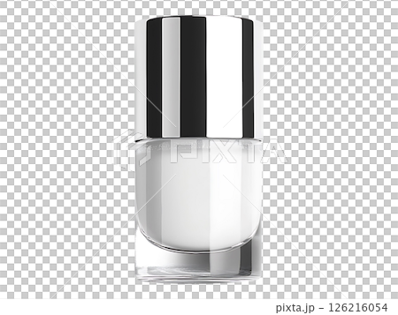 Sleek, minimalist design. A pristine white cosmetic product in a clear glass bottle with a silver cap. Perfect for beauty, skincare, or wellness advertising. Conveys purity, elegance, and luxury. Sleek, minimalist design. A pristine white cosmetic product in a clear glass bottle with a silver cap. Perfect for beauty, skincare, or wellness advertising. Conveys purity, elegance, and luxury. 126216054