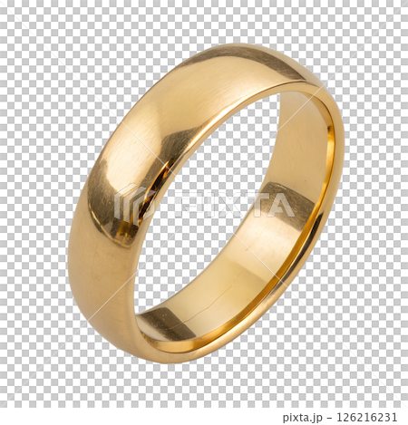 Elegant gold wedding band, shiny polished ring, minimalist luxury jewelry for men or women 126216231