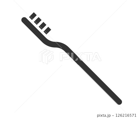 Simple toothbrush icon, symbolizing dental care, hygiene, and routine. Perfect for health, wellness,  lifestyle concepts. Use in apps, websites,  designs. 126216571