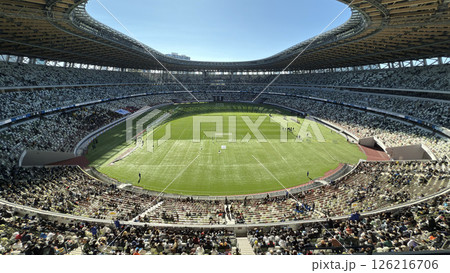 新国立競技場スタンドと青空 新国立競技場スタンドと青空 126216706