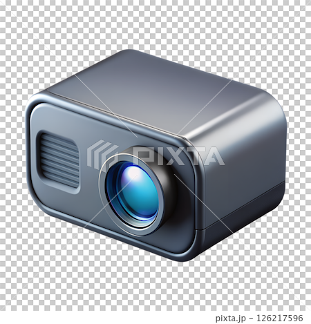 3d cartoon ultra modern projector icon with playful design, digital media and cinema symbol 126217596