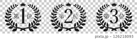 一組帶有桂冠和皇冠的前三名排名，分別表示客戶滿意度、受歡迎程度、銷售、銷售等的排名。 （Mono 126218093