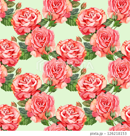 Seamless Floral Pattern flower pattern with roses vintage style Seamless Floral Pattern flower pattern with roses vintage style 126218153