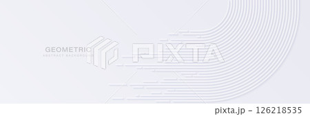 Abstract white geometric lines background. Creative idea. Futuristic technology graphic. Suit for cover, banner, presentation, poster, website, corporate, business Abstract white geometric lines background. Creative idea. Futuristic technology graphic. Suit for cover, banner, presentation, poster, website, corporate, business 126218535