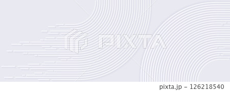 White abstract background with lines pattern and shadow. Linear design. Modern texture. Futuristic technology concept. Suit for cover, header, wallpaper, corporate, website, business 126218540