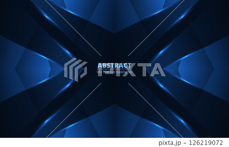 Dark blue modern abstract background with glowing geometric angles arrows and lines. Dark blue modern abstract background with glowing geometric angles arrows and lines. 126219072