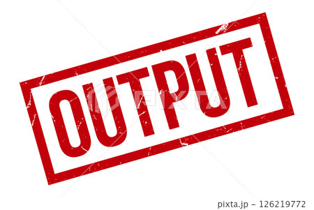 Red Output Rubber Stamp Seal Vector 126219772