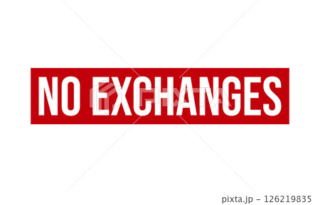 No Exchanges Rubber Stamp Seal Vector 126219835