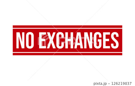 No Exchanges Rubber Stamp Seal Vector 126219837